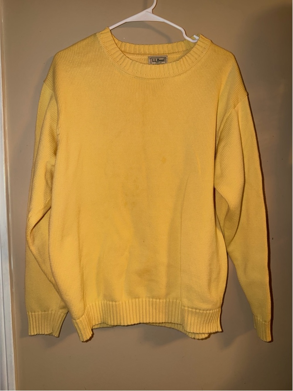 L.L. Bean Men’s Crewneck Sweater in Bright Yellow